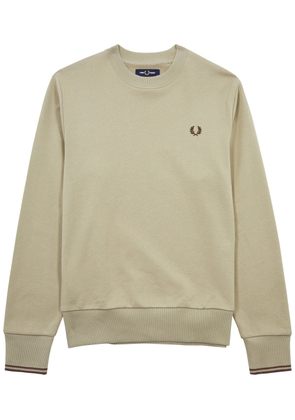 Fred Perry Logo-embroidered Cotton Sweatshirt - Taupe - M