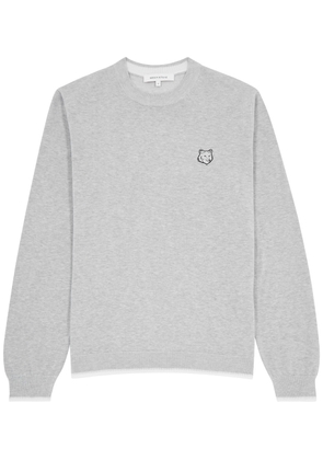 Maison Kitsuné Logo Cotton Sweatshirt - Grey - L