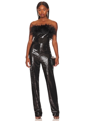 Bronx and Banco Lola Noir Sequin Jumpsuit in Black. Size XS.