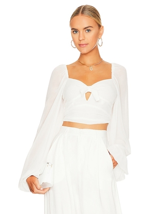 For Love & Lemons Trisha Crop Top in White. Size XS.