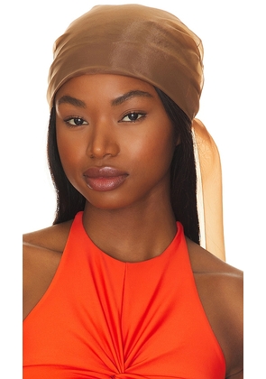 Eugenia Kim Gigi Headscarf in Brown.