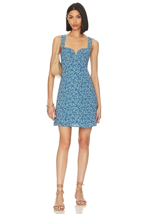 BCBGeneration Floral Day Dress in Blue. Size S, XS.