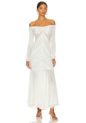 Charo Ruiz Ibiza Souley Long Dress in White. Size S, XS.