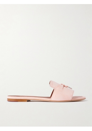 Loro Piana - Summer Charms Suede Slides - Pink - IT36,IT36.5,IT37,IT37.5,IT38,IT38.5,IT39,IT39.5,IT40,IT41