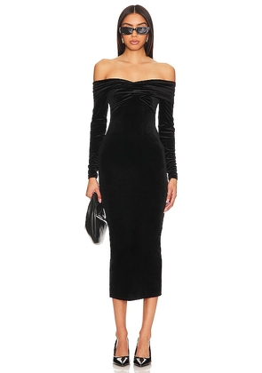ALLSAINTS Delta Velvet Dress in Black. Size 2, 4, 6, 8.
