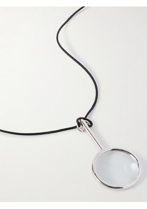 Sophie Buhai - + Net Sustain Silver, Leather And Glass Necklace - Black - One size