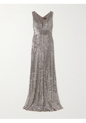 Jenny Packham - Cygnet Embellished Sequined Tulle Gown - Neutrals - UK 6,UK 8,UK 10,UK 12,UK 14