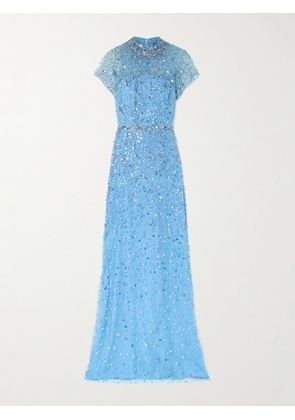 Jenny Packham - Embellished Tulle Gown - Blue - UK 8,UK 10,UK 12,UK 14,UK 16