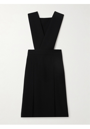 Comme des Garçons GIRL - Pleated Wool-gabardine Midi Dress - Black - x small,small,medium,large