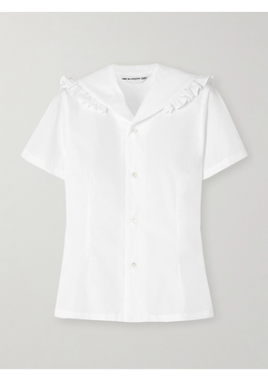 Comme des Garçons GIRL - Ruffled Cotton-poplin Shirt - White - x small,small,medium,large