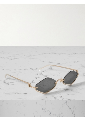 Gucci Eyewear - Hexagon-frame Gold-tone Sunglasses - One size