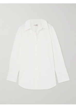 SAINT LAURENT - Cotton-poplin Shirt - White - 34/36/38,40/42