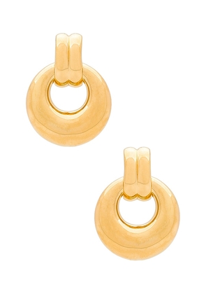 AUREUM Elodie Earrings in Metallic Gold.