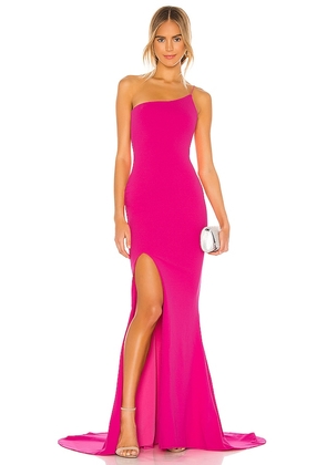 Nookie x REVOLVE Jasmine One Shoulder Gown in Pink. Size L, S, XS.