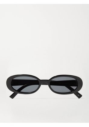 Le Specs - Outta Love Oval-frame Acetate Sunglasses - Black - One size
