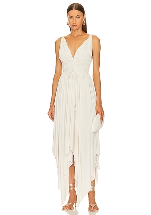 Norma Kamali Goddess Dress in White. Size S.