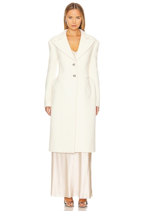 LEJE La Cloche Coat in White. Size S, XL.