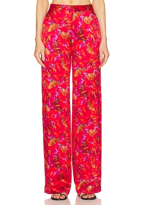 L'AGENCE Livvy Trouser in Red. Size 4, 6.