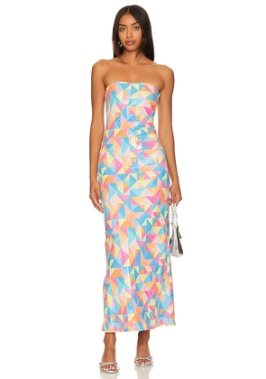 Show Me Your Mumu On My Way Maxi Dress in Blue,Pink. Size M, S, XL.