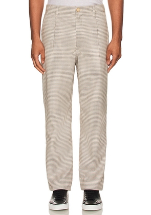 SATURDAYS NYC Dean Houndstooth Trouser in Grey. Size 36.