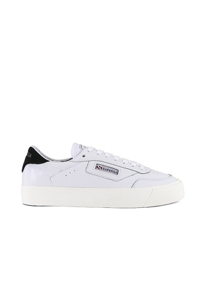 Superga 3843 Court Sneaker in White. Size 9.