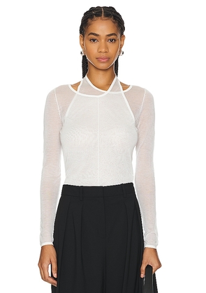 St. Agni Loop Top in White. Size M, S, XL, XS.