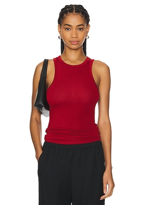 St. Agni Jersey Tank in Red. Size M, XL, XS.