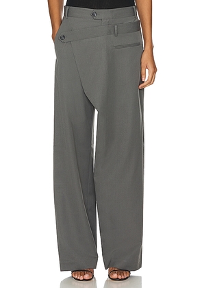 St. Agni Deconstructed Waist Pants in Grey. Size S, XS.