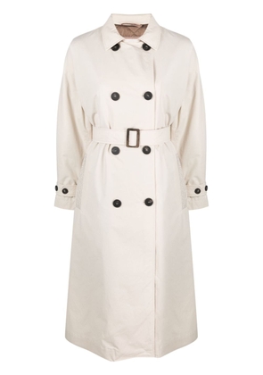 Peserico Monili-chain double-breasted trenchcoat - Neutrals