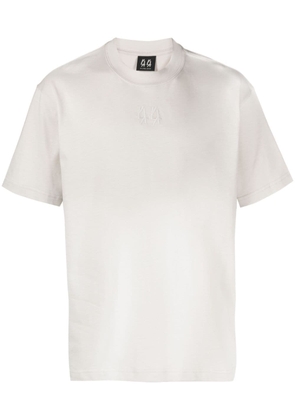 44 LABEL GROUP logo-embroidered cotton T-shirt - Neutrals