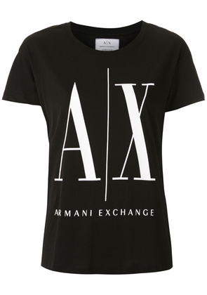Armani Exchange logo print T-shirt - Black