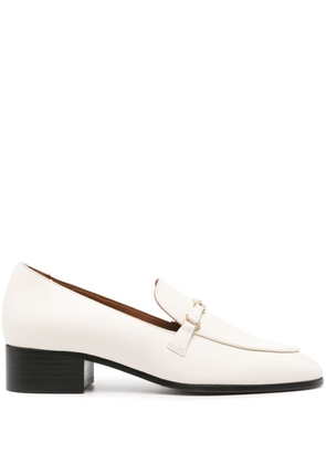 Maje 35mm leather loafers - White