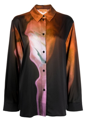 Stine Goya Sophia abstract-pattern print shirt - Brown