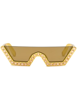 Philipp Plein Plein Crystal Lux square-frame sunglasses - Gold