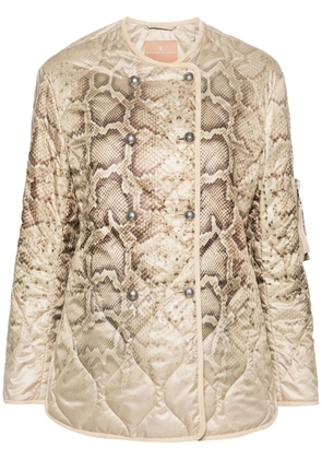 Ermanno Scervino snakeskin-print jacket - Neutrals