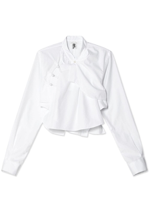 Noir Kei Ninomiya asymmetric cotton shirt - White