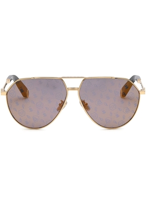 Philipp Plein lens-decal pilot-frame sunglasses - Gold
