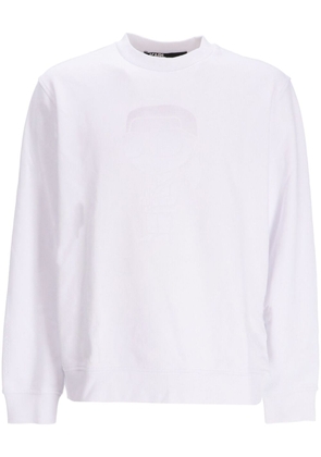 Karl Lagerfeld Ikonic-print jersey sweatshirt - White