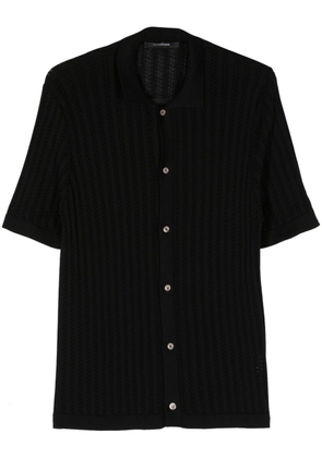 Tagliatore Jesse knitted cotton shirt - Black