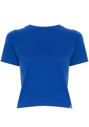 extreme cashmere fine-ribbed T-shirt - Blue
