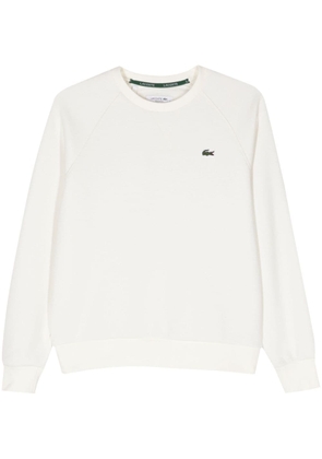 Lacoste Crocodile-patch jersey sweatshirt - White
