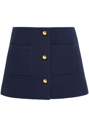 Prada tricotine buttoned miniskirt - Blue