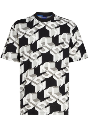 Karl Lagerfeld Jeans monogram-print organic-cotton T-shirt - Black
