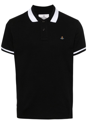 Vivienne Westwood embroidered-Orb cotton polo shirt - Black