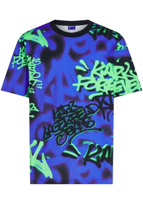 Karl Lagerfeld Jeans x Crapule2000 graffiti-print T-shirt - Blue