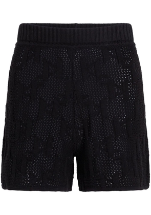 Karl Lagerfeld monogram-jacquard knitted shorts - Black