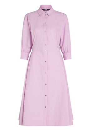 Karl Lagerfeld organic-cotton shirt dress - Pink