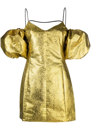 Stine Goya Brera puff-sleeves minidress - Gold