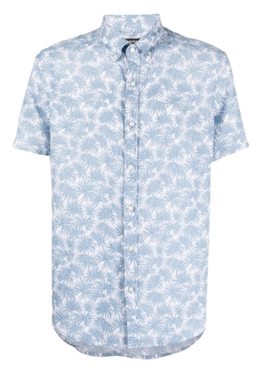 Michael Kors linen palm-print shirt - Blue