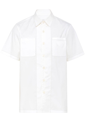 Prada triangle-logo short-sleeve shirt - White